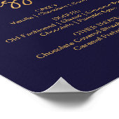 Najaarsbord van de Floral Weddenschap-dessert Poster (Hoek)