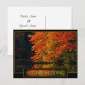 Najaarsbruiloft bewaart de Afbeelding-kaart voor d Aankondigingskaart (Voorkant / Achterkant)