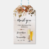 Najaarsbubbels en haak-haak-pleistertag cadeaulabel (Voorkant)