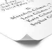 Najaarscalligrafie Alfabetische zitplaats Poster (Hoek)