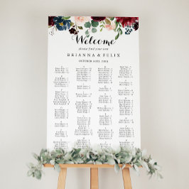 Najaarscalligrafie Alfabetische zitplaats Poster