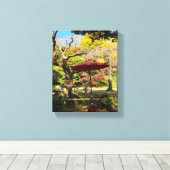 Najaarscène in Japanse tuin Canvas Afdruk (Insitu (Houten vloer))