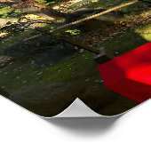 Najaarscène in Japanse tuin Poster (Hoek)