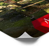 Najaarscène in Japanse tuin Poster (Hoek)