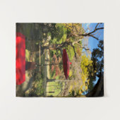 Najaarscène in Japanse tuin Wandkleed (Voorkant (horizontaal))