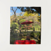 Najaarscène in Japanse tuin Wandkleed (Voorkant)