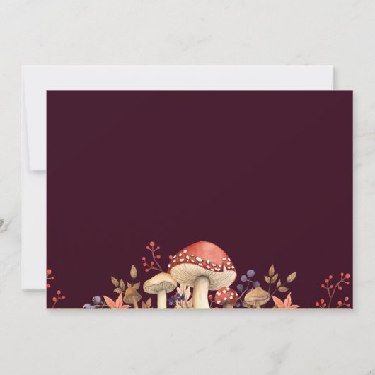 Najaarschampignons, Planten en bladeren, gevlekt Kaart (Achterkant)