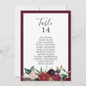 Najaarscurve Garden Burgundy Table Number (aantal  (Achterkant)