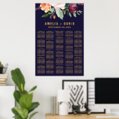 Najaarscurve van de Floral (200+ gasten) Poster (Thuiskantoor)