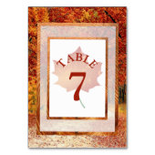 Najaarsdag  Herfst Leaf Table Number Kaart (Voorkant)