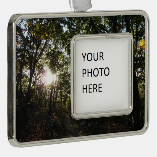 Najaarsdag in het Nationaal Park Shenandoah Verzilverd Omlijst Ornament (Rechts)
