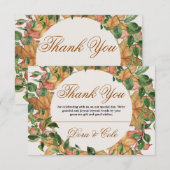 Najaarsdag Sinaasappel Grieks Waterverf bruiloft Bedankkaart (Voorkant / Achterkant)