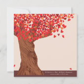 Najaarsdag uitnodigen liefde Romantic Oak - bomen Kaart (Achterkant)