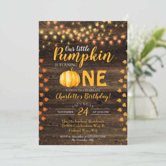 Najaarsdag van de Herfst in Rustic Kaart (Staand voorkant)