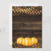 Najaarsdag van de Herfst in Rustic Kaart (Achterkant)