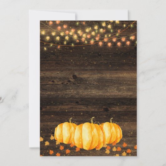 Najaarsdag van de Herfst in Rustic Kaart (Achterkant)