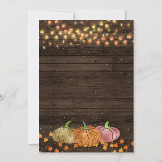 Najaarsdag van de Herfst in Rustic Kaart (Achterkant)