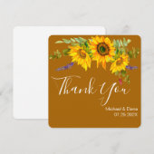 Najaarsdag Zonnebloemen Weddenschap Hartelijk dank (Voorkant / Achterkant)