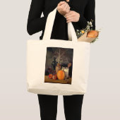 Najaarsdecorpties op tabel grote tote bag (Voorkant (product))