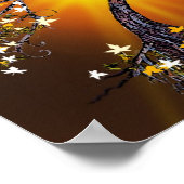 Najaarse Herfst bij zonsondergang Poster (Hoek)