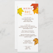 Najaarse Herfst in het menu Liefde bruiloft (Voorkant / Achterkant)