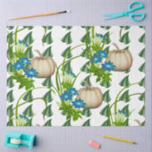 Najaarse Herfst Thanksgiving White Pumpkins Flora Tissuepapier (Craft)
