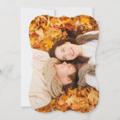 Najaarse Herfst Trees Wedding Photo Save the Date (Achterkant)