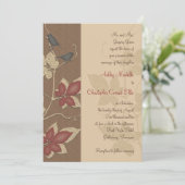 Najaarse uitnodiging voor het uitzenden van wedden (Staand voorkant)