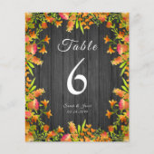 Najaarse Waterverf bloemen op Rustic Wood (Voorkant)