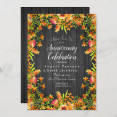 Najaarse Waterverf bloemen op Rustic Wood Kaart (Voorkant / Achterkant)