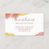 Najaarse Waterverven en prachtig script Visitekaartje (Achterkant)