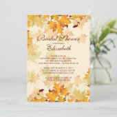Najaarsfalle bladeren Bridal Shower-uitnodiging Kaart (Staand voorkant)