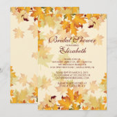 Najaarsfalle bladeren Bridal Shower-uitnodiging Kaart (Voorkant / Achterkant)