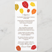Najaarsfalling laat menu Kaart (Achterkant)