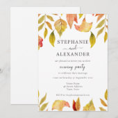 Najaarsfeest van de herfst van de bruiddag kaart (Voorkant / Achterkant)