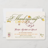 Najaarsfeesten laat Thanksgiving eten Kaart (Voorkant)