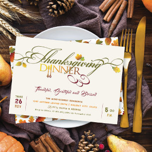 Najaarsfeesten laat Thanksgiving eten Kaart