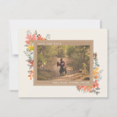 Najaarsfoto van Fall Leaves Foliage Weddenschap Fo Save The Date (Voorkant)