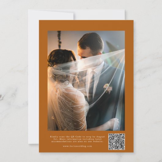 Najaarsfoto Waterverf van Maple Leaf Weddenschap Kaart (Achterkant)