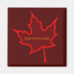Najaarsfotosjabloon Leaf Magneet