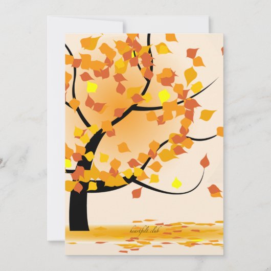 Najaarsfotouitnodiging Kaart (Achterkant)