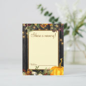 Najaarsgeheugenkaart van de herfst rustic voor 80  (Staand voorkant)