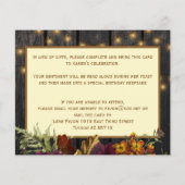 Najaarsgeheugenkaart van de herfst rustic voor 80  (Achterkant)