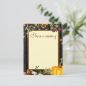 Najaarsgeheugenkaart van de herfst rustic voor 80 briefkaart (Staand voorkant)