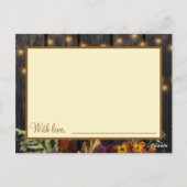 Najaarsgeheugenkaart van de herfst rustic voor 80 briefkaart (Achterkant)