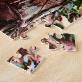 Najaarsgevoelens, rode bladeren op een boom - moei legpuzzel (Zijkant)