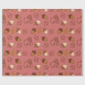 Najaarshazelnoot naadloos inpakpapier voor Herfst (Vlak)