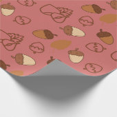 Najaarshazelnoot naadloos inpakpapier voor Herfst (Hoek)