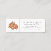 NajaarsHerfst Pumpkin Scene Mini Labels Visitekaar (Voorkant)