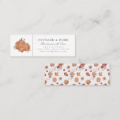 NajaarsHerfst Pumpkin Scene Mini Labels Visitekaar (Voorkant / Achterkant)